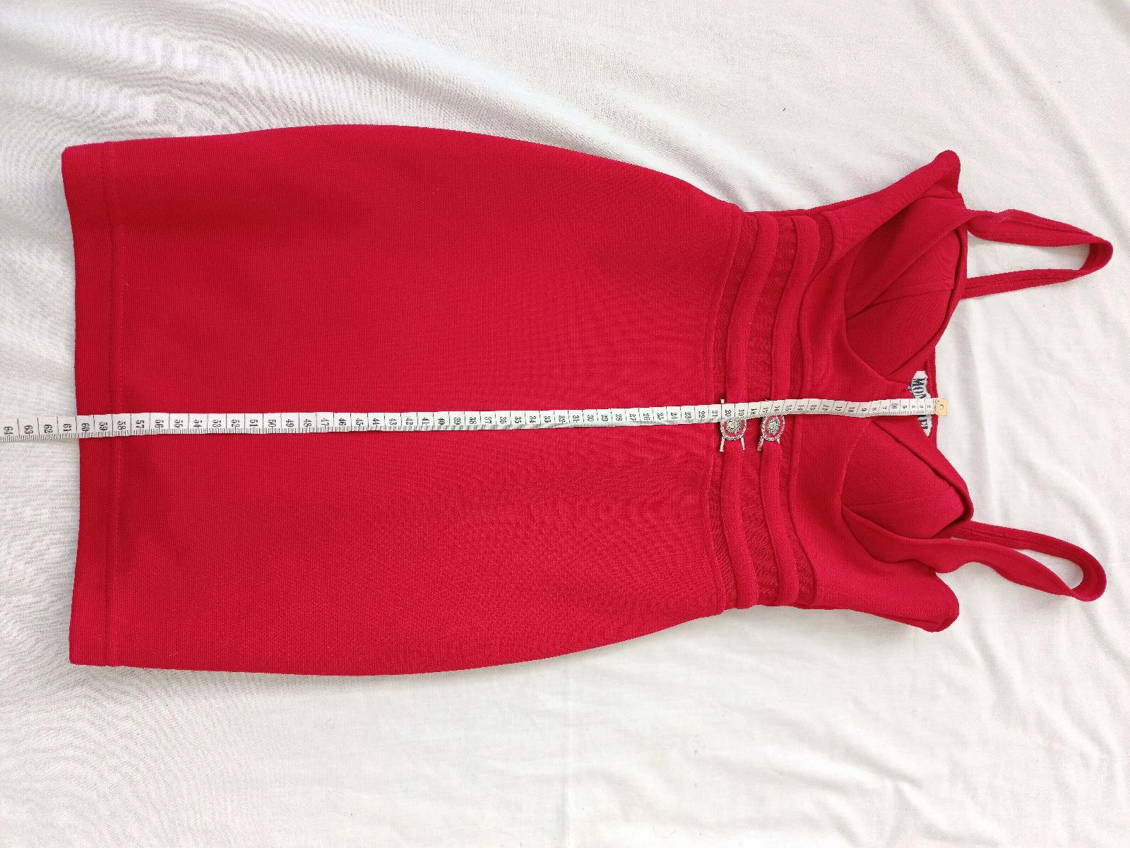 Mini vestido ajustado rojo vintage Monabel Los Angeles Talla 36 – photo 4